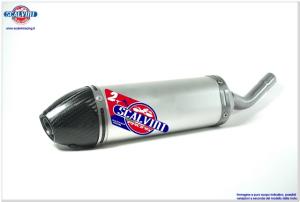 Mix Silencer for two strokes engine, in aluminium with carbon cap for TM 250-300 ('08/'18)..